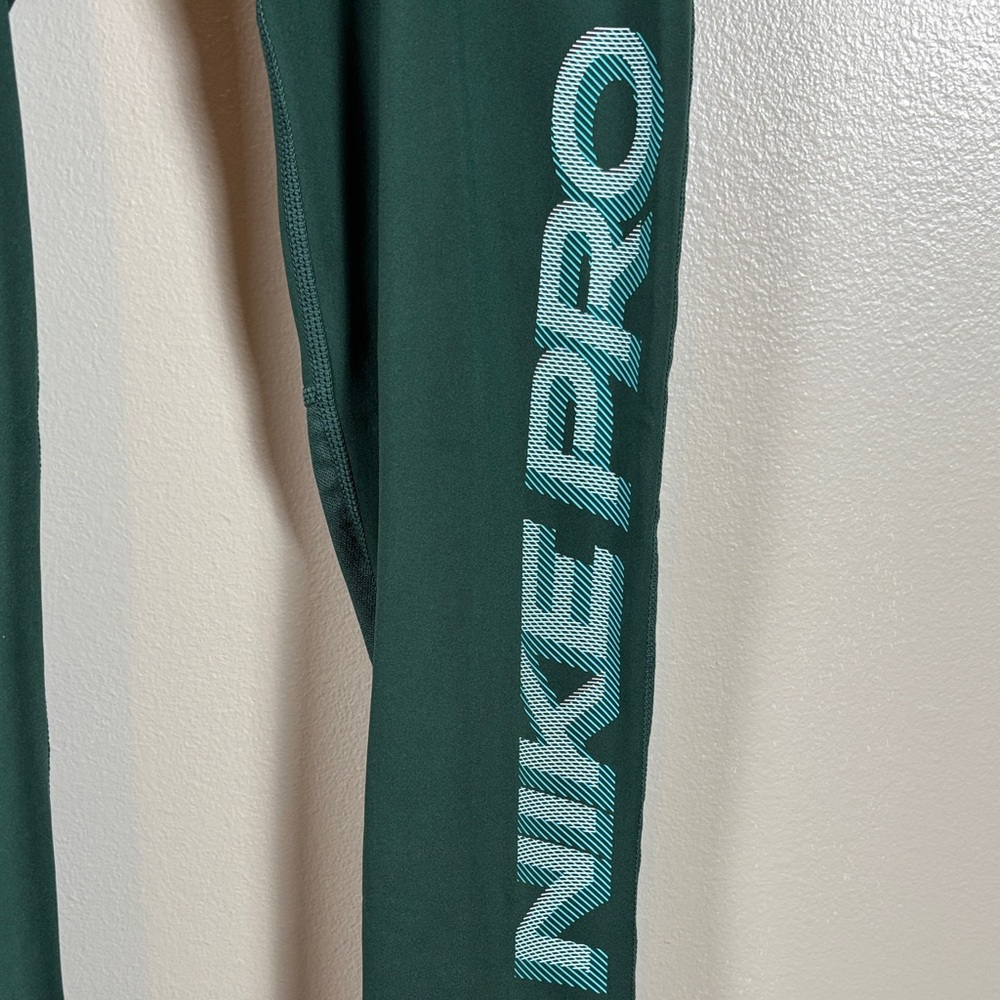 Nike Pro Women’s Dark Green Leggings - image 2
